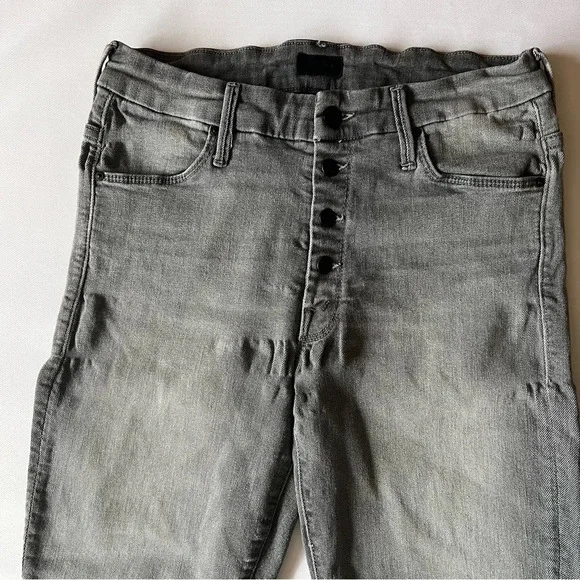 MOTHER | The Pixie - Supermoon - Grey Cropped Skinny Jeans Women’s Size 30 - Picture 2 of 9